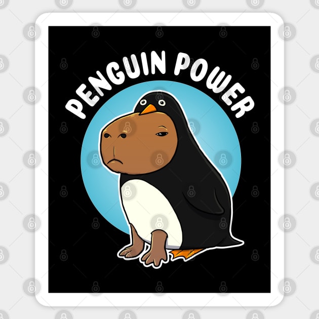 Penguin power Capybara Penguin Costume Sticker by capydays